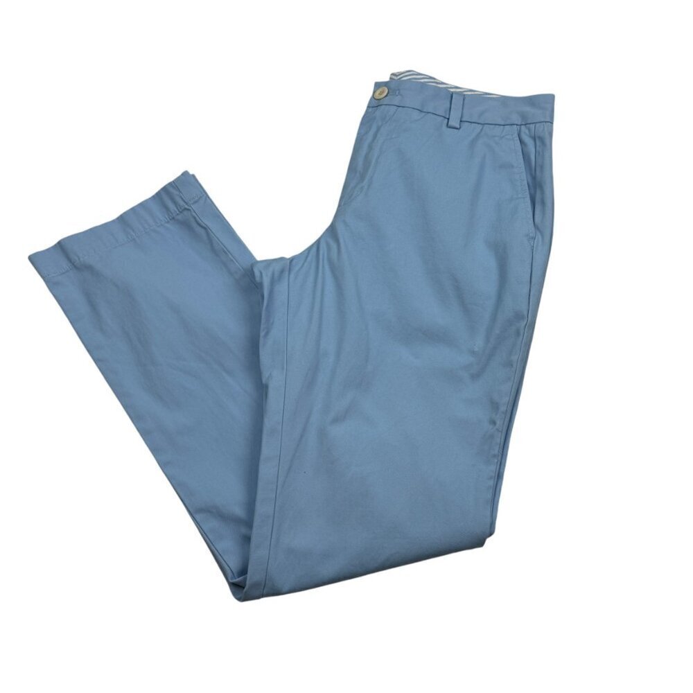 Vineyard Vines Light Blue Slim Fit Breaker 100% Cotton Pants Men's Size 32/32
